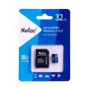 Netac MOBILE MEMORY microSD 32GB C10 UHS-I R80MB/s + SD, карта памяти