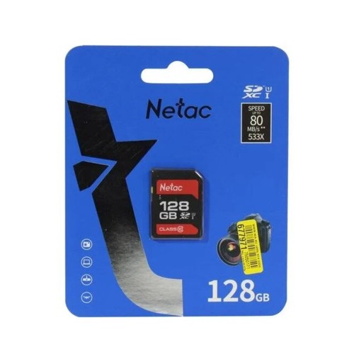 Netac MOBILE MEMORY microSD 128GB C10 UHS-I R80MB/s + SD, карта памяти