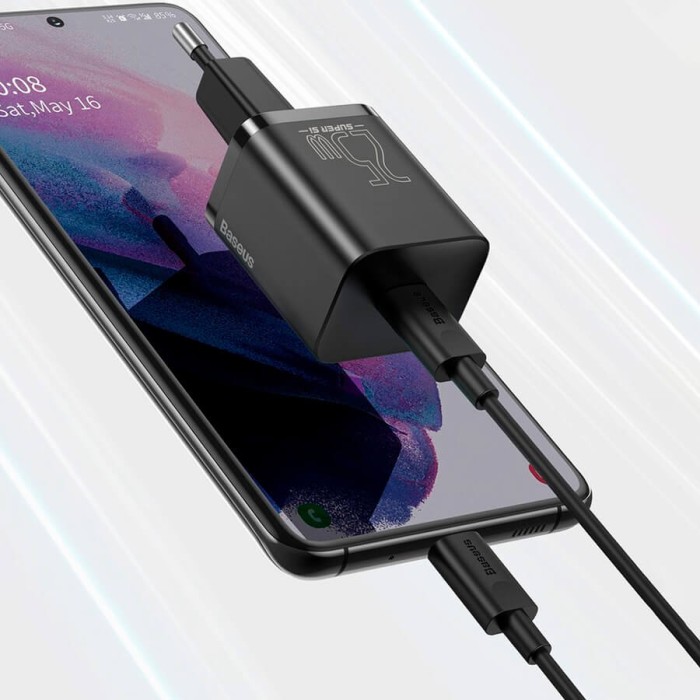 Baseus Super Si Quick Charger 1C 25W EU, сетевое зарядное устройство