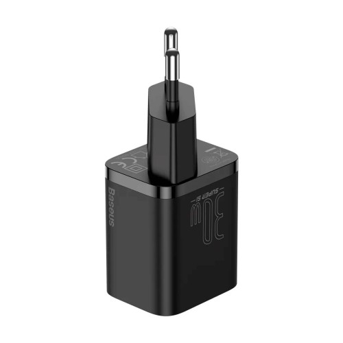 Baseus Super Si quick charger IC 30W EU black, cетевое зарядное устройство