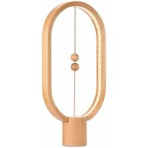 Allocacoc Heng Balance Ellipse LED Wood, настольная лампа