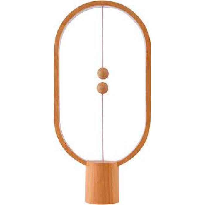 Allocacoc Heng Balance Ellipse LED Wood, настольная лампа