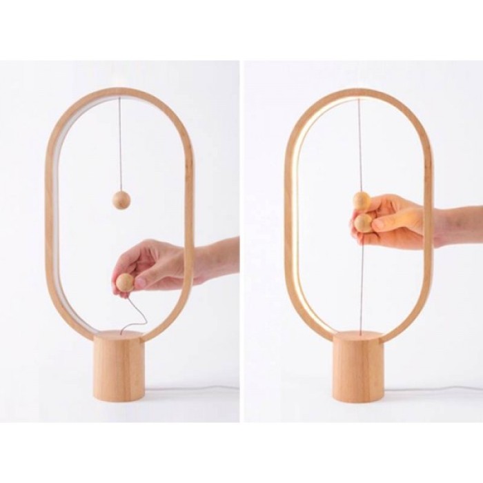 Allocacoc Heng Balance Ellipse LED Wood, настольная лампа