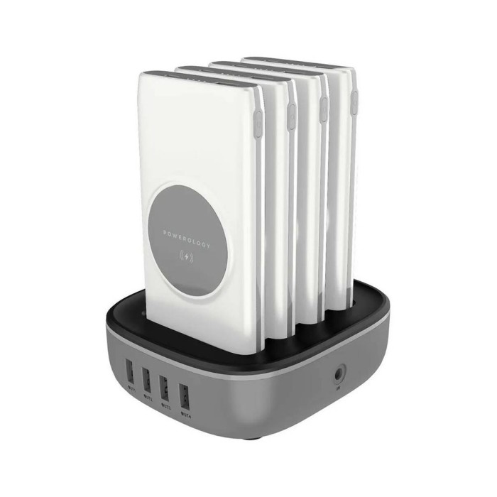 Powerology Powerbank station 4 in 1 (10000 mAh), док-станция с 4-мя внешними аккумуляторами