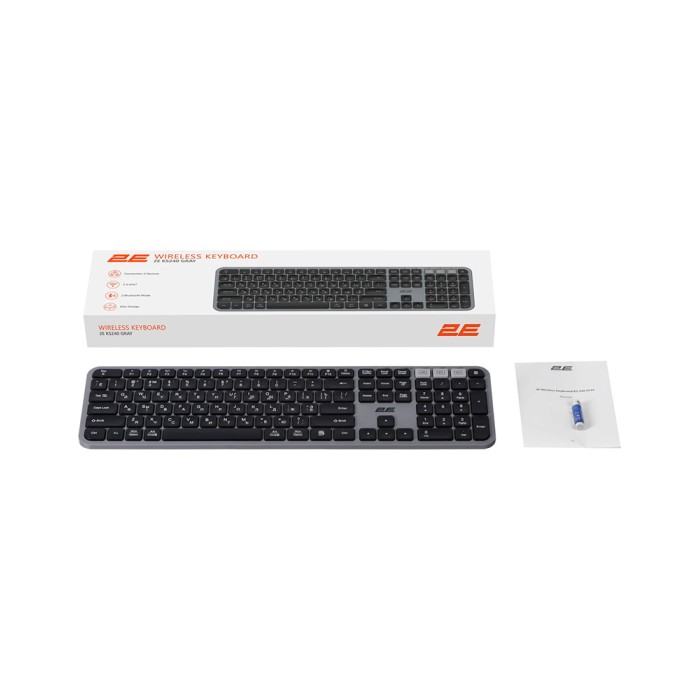 2E KS240 WL BT Gray RU, клавиатура
