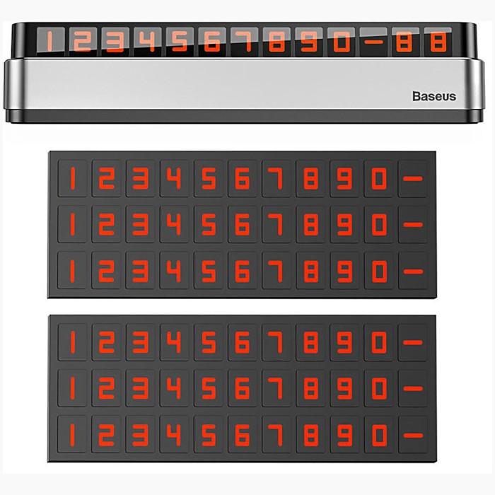 Baseus Moonlight Box Series Temporary Parking Number Plate (ACNUM-B0S), парковочная визитка