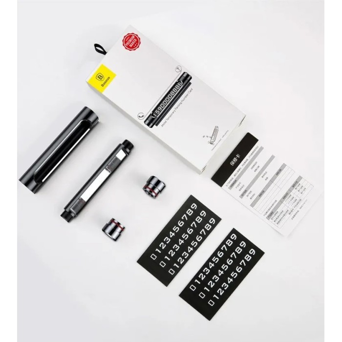Baseus Metal Temporary Parking Number Card (ACNUM-01), парковочная визитка